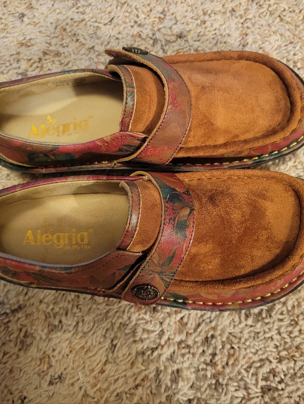 Women's Alegria Slip-On Shoes with Multicolor Trim - Picture 2 of 5